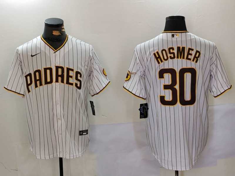 Men%27s San Diego Padres #30 Eric Hosmer White Stitched Cool Base Nike Jersey->san diego padres->MLB Jersey